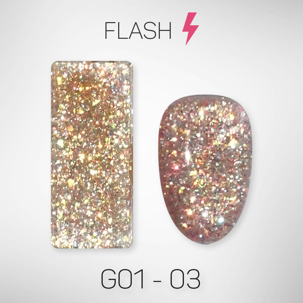 LAVIS Glitter G01 - 03 - Gel Polish 0.5 oz - Galaxy Collection