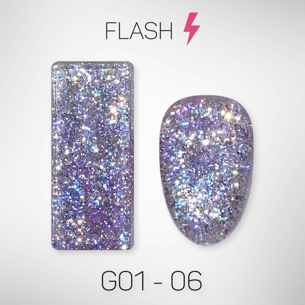 LAVIS Glitter G01 - 06 - Gel Polish 0.5 oz - Galaxy Collection