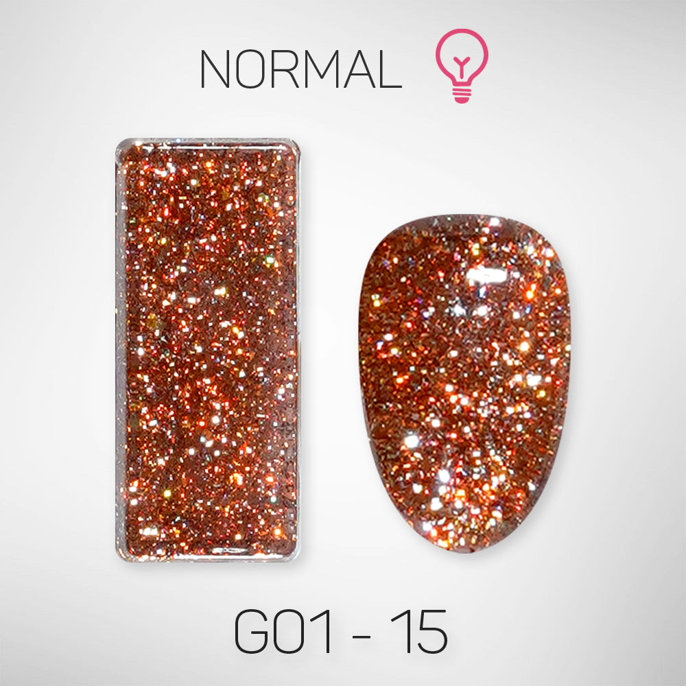 LAVIS Glitter G01 - 15 - Gel Polish 0.5 oz - Galaxy Collection