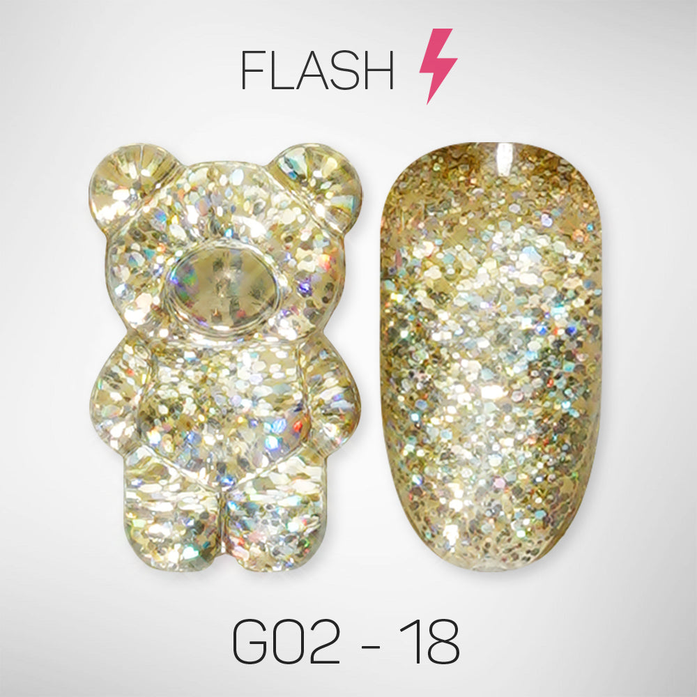 LAVIS Glitter G02 - 18 - Gel Polish 0.5 oz - Pillow Talk Collection