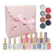  DND DC Holiday Gift Bundle: 7 Gel & Lacquer, 1 Base Gel, 1 Top Gel - 038, 056, 075, 088, 097, 098, 101
