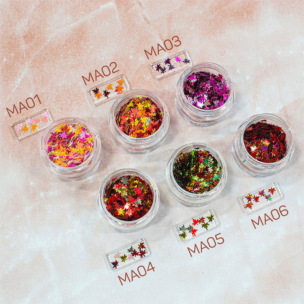 LDS Glitter Nail Art (6 colors): MA01 - MA06 - 0.5 oz