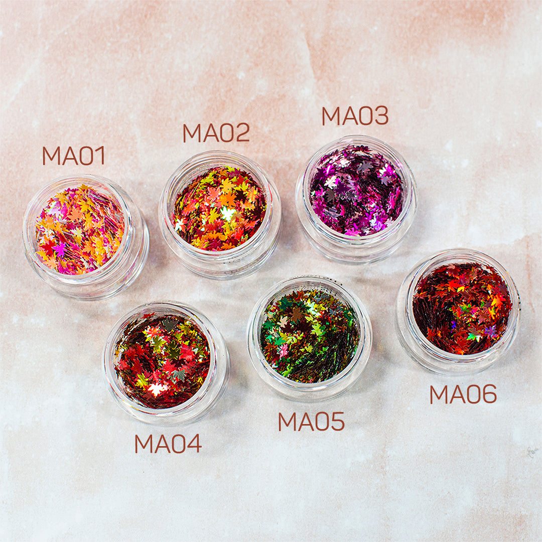 LDS Glitter Nail Art (6 colors): MA01 - MA06 - 0.5 oz