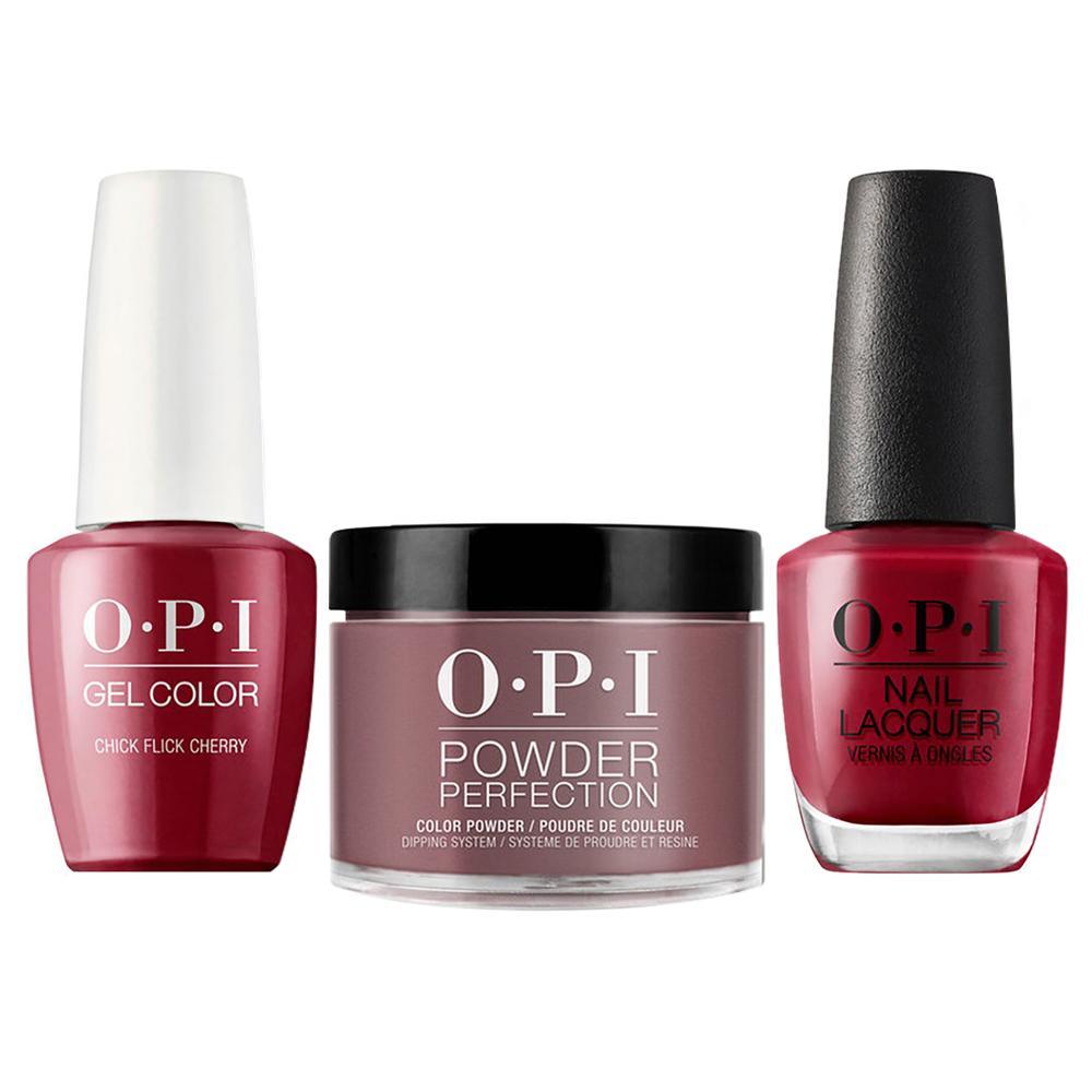 OPI 3 in 1 - H02 Chick Flick Cherry - Dip, Gel & Lacquer Matching