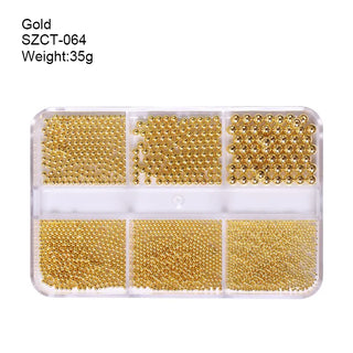 6 Grid Ball Beads - SZCT 064 - Gold