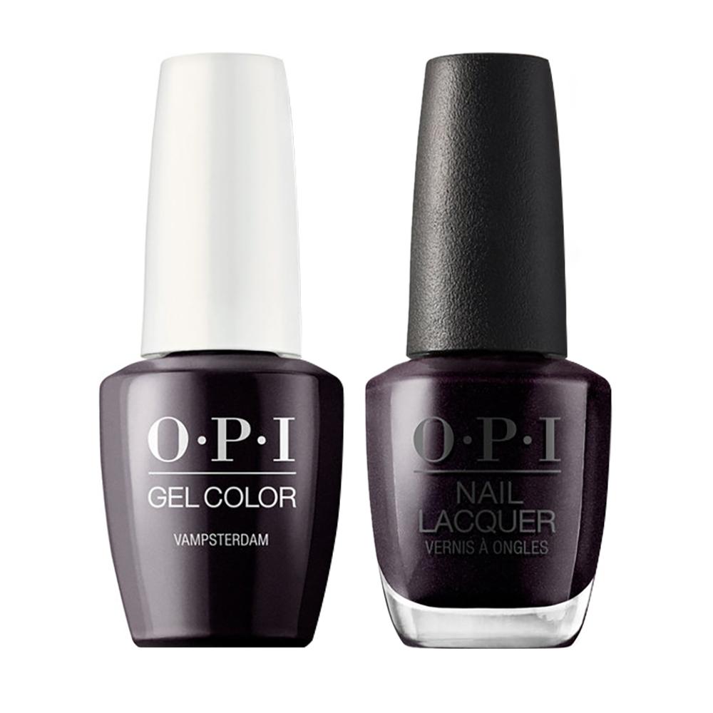 OPI Gel Nail Polish Duo Purple Metallic Colors - H63 Vampsterdam