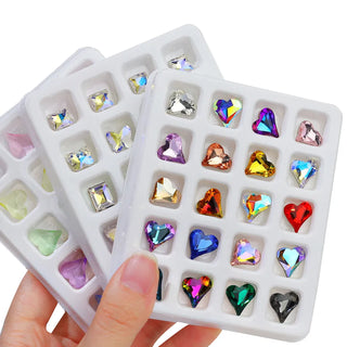 20pcs Love Diamond Crystal - 03 S Mixed Heart
