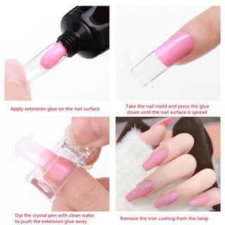 5Pcs Plastic Nails Mold Holder Fashion Extend the Glue Shaping Clip All for Manicure Design