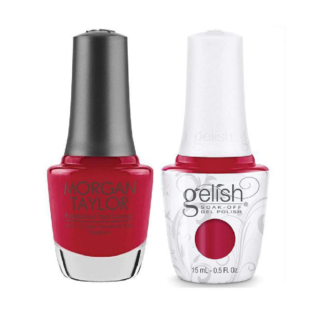 Gelish GE 861 - Hot Rod Red - Gelish & Morgan Taylor Combo 0.5 oz