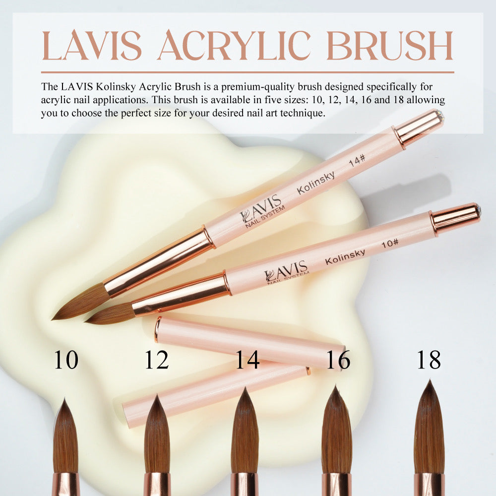 Lavis Kolinsky Acrylic Brush Pink #10