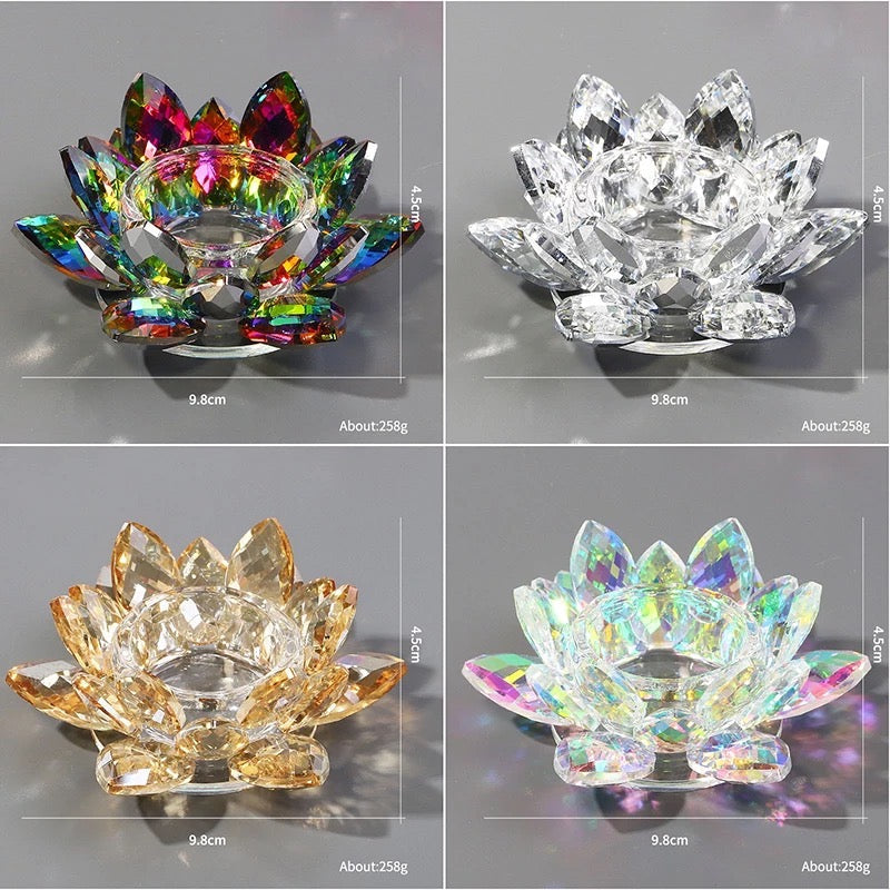 Crystal Lotus Flower Dappen Dish - Multicolor #3
