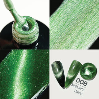 LDS 08 Malachite Green - Gel Polish 0.5 oz - Ice Crystal Cat Eyes