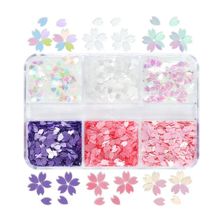 6 Grids Flower Flakes Charms 01 Spring