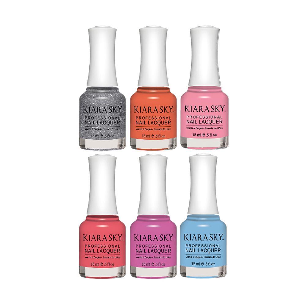 Kiara Sky Ice Cream Parlour Nail Lacquer Collection (06 Colors): 561, 562, 563, 564, 565, 566