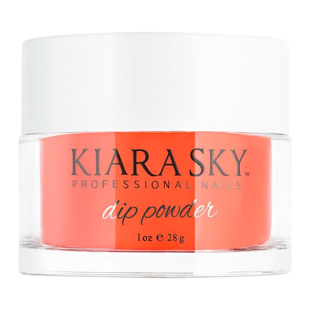  Kiara Sky Dipping Powder Nail - 444 Caution - Orange, Neon Colors