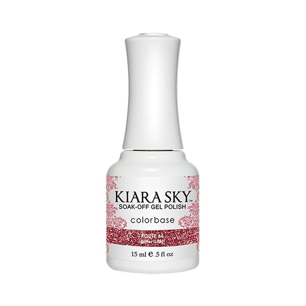 Kiara Sky Gel Polish 585 - Glitter, Pink Colors - Route 66