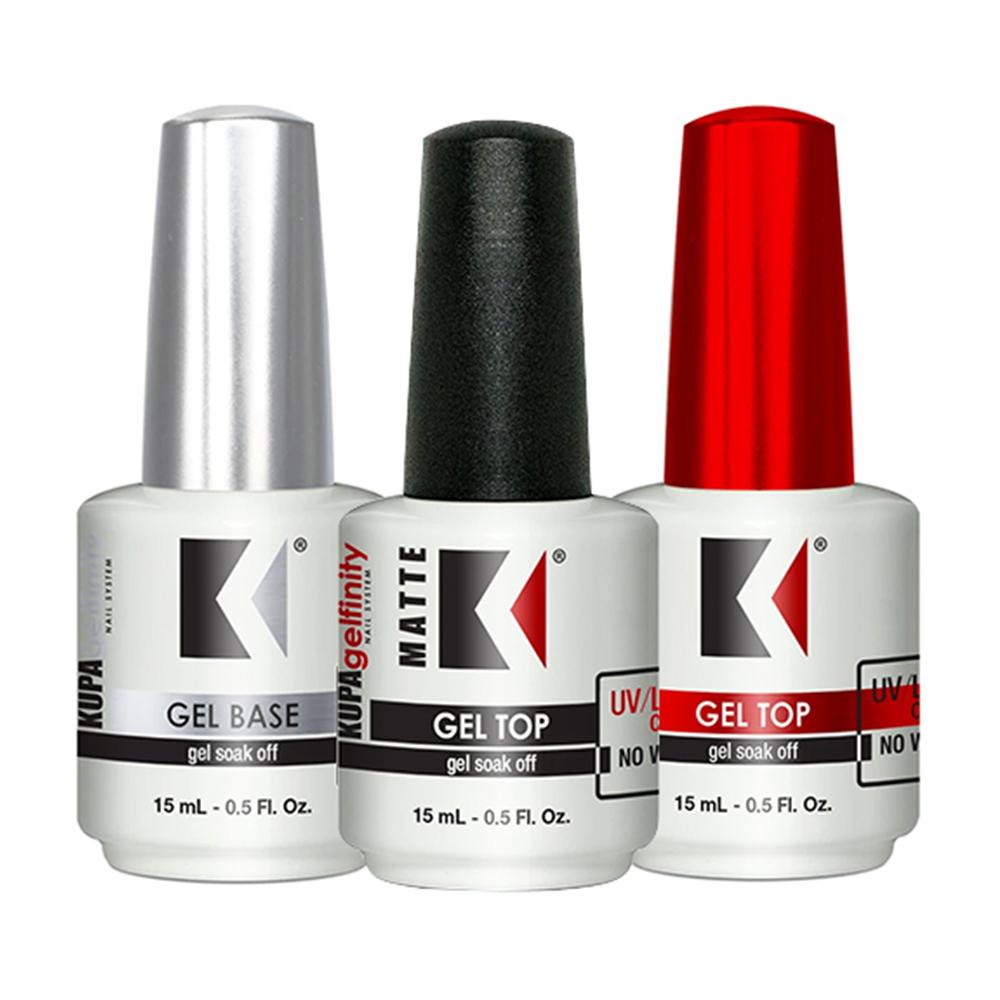 KUPA Gelfinity - Gel Base & Top & Matte Top - 0.5 oz