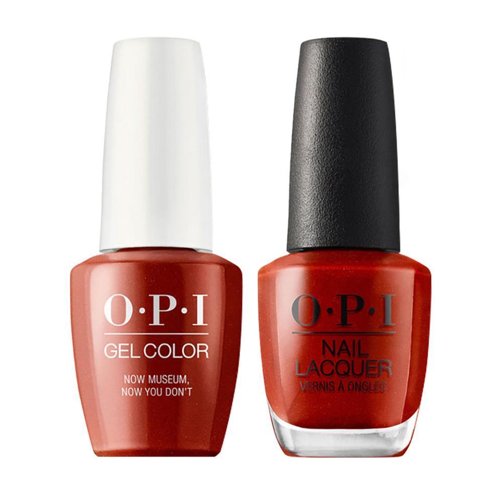 OPI Gel Nail Polish Duo Red Colors - L21 Now Museum, Now You Don't