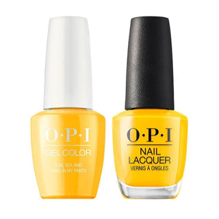 OPI Gel Nail Polish Duo Yellow Colors - L23 Sun, Sea, and Sand in My Pants