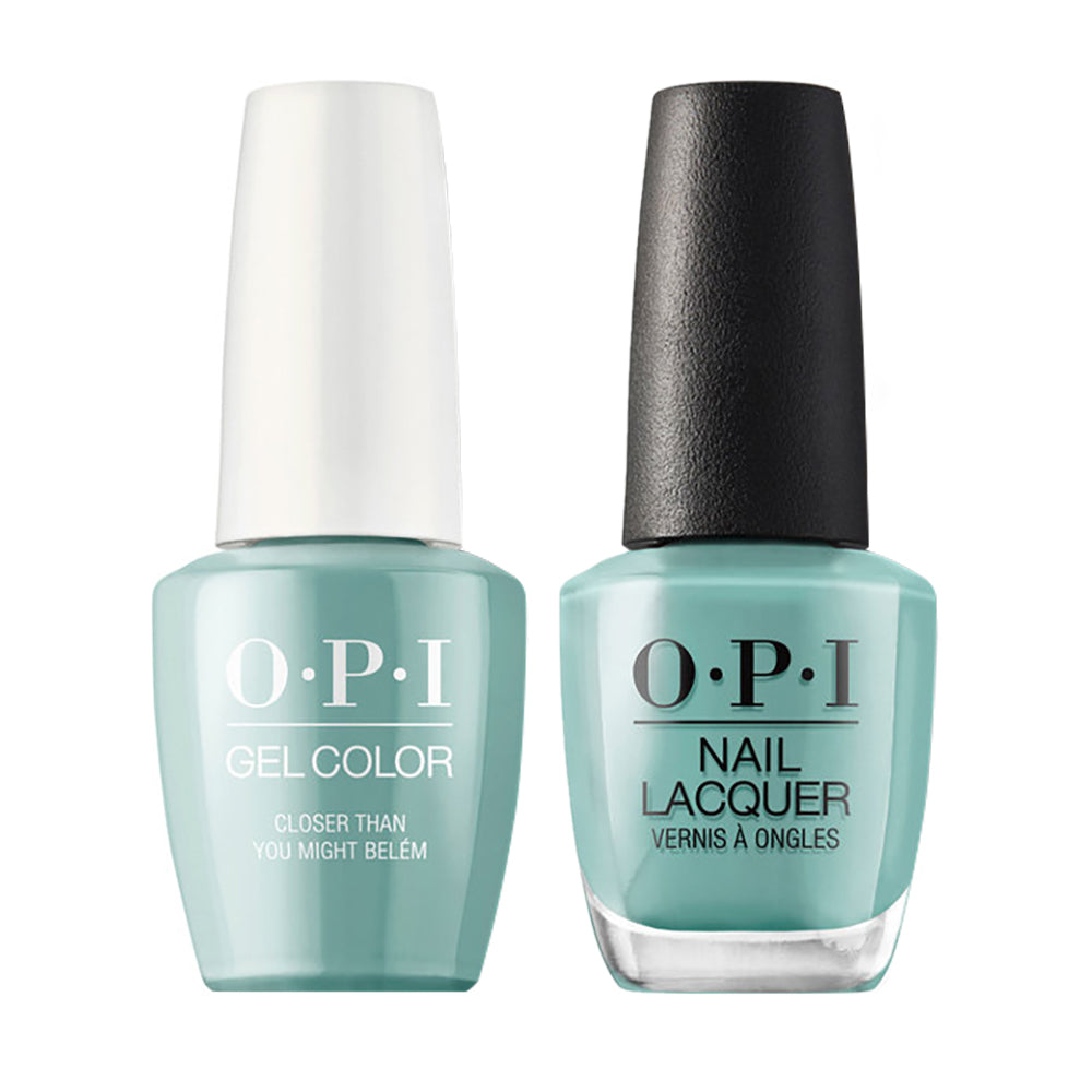 OPI Gel Nail Polish Duo Mint Colors - L24 Closer Than You Might Belém