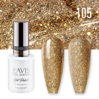 LAVIS 105 All That Is Gold - Gel Polish & Matching Nail Lacquer Duo Set - 0.5oz