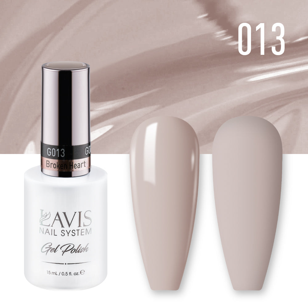 Lavis Gel Polish 013 - Beige Brown Colors - Broken Heart