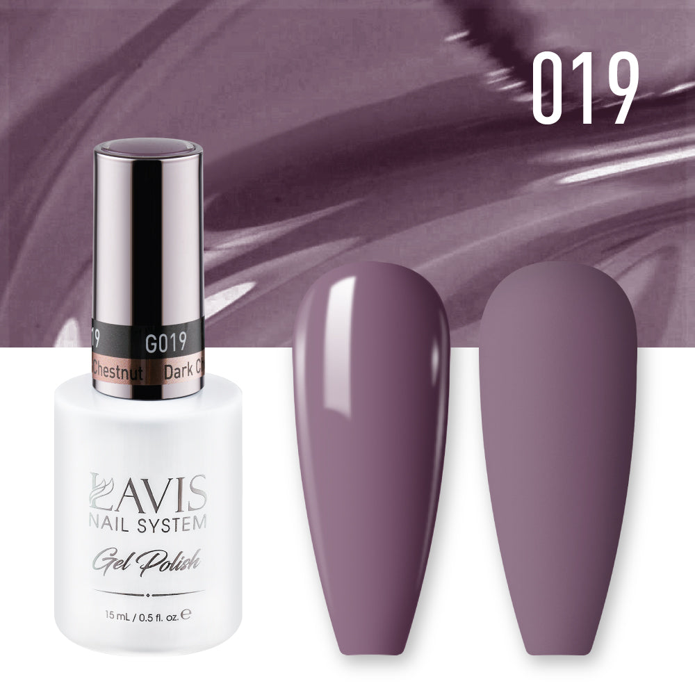 Lavis Gel Polish 019 - Purple Colors - Dark Chestnut