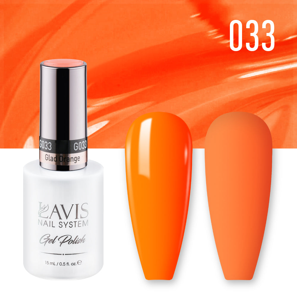 Lavis Gel Polish 033 - Orange Neon Colors - Glad Orange
