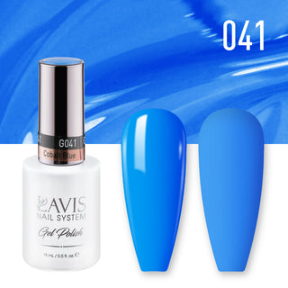 LAVIS 041 Cobalt Blue - Gel Polish & Matching Nail Lacquer Duo Set - 0.5oz