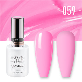 LAVIS 059 Sweet Bubblegum - Gel Polish & Matching Nail Lacquer Duo Set - 0.5oz