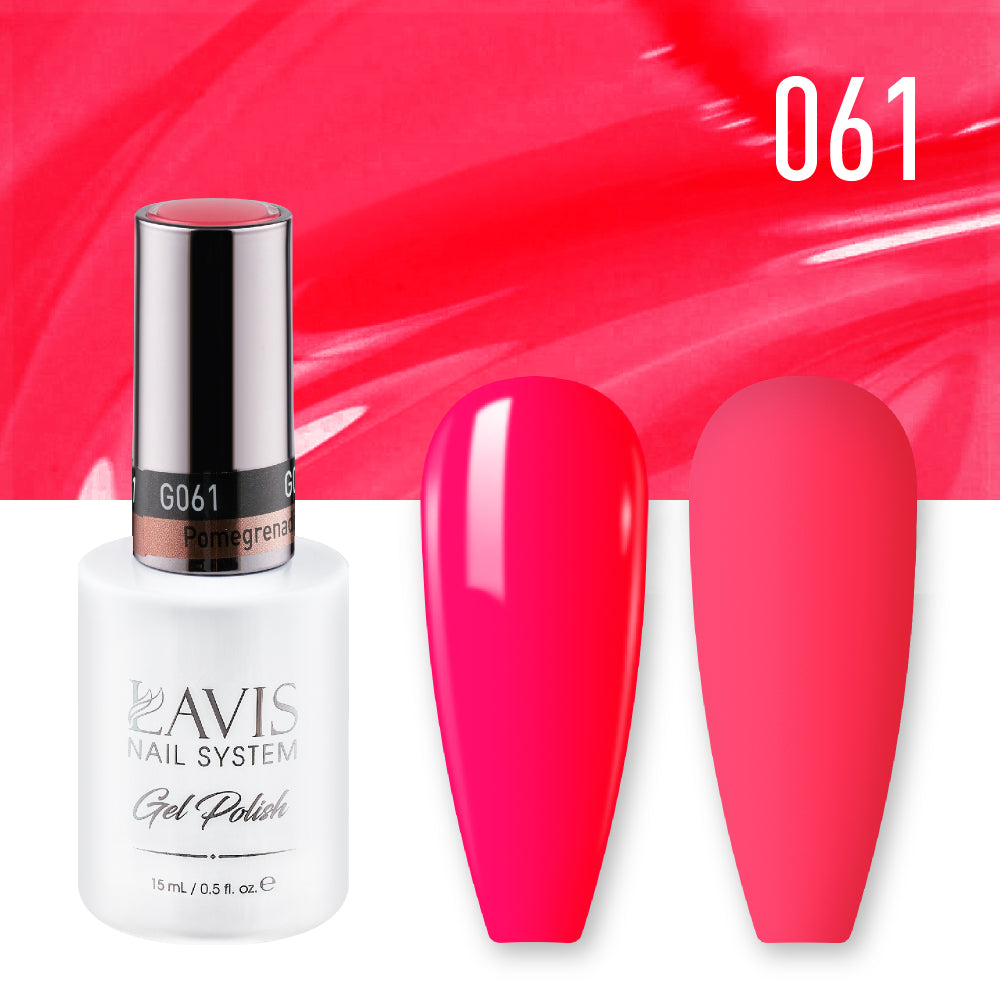Lavis Gel Polish 061 - Pink Orange Colors - Pomegrenadine