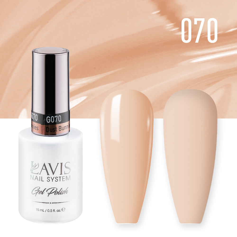 LAVIS 070 Dust Bunnies - Gel Polish & Matching Nail Lacquer Duo Set - 0.5oz