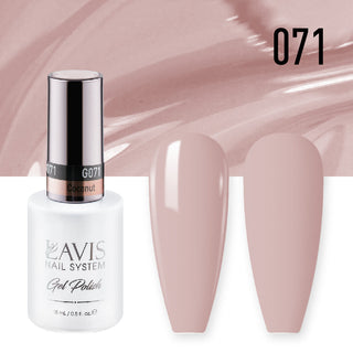 LAVIS 071 Coconut - Gel Polish & Matching Nail Lacquer Duo Set - 0.5oz