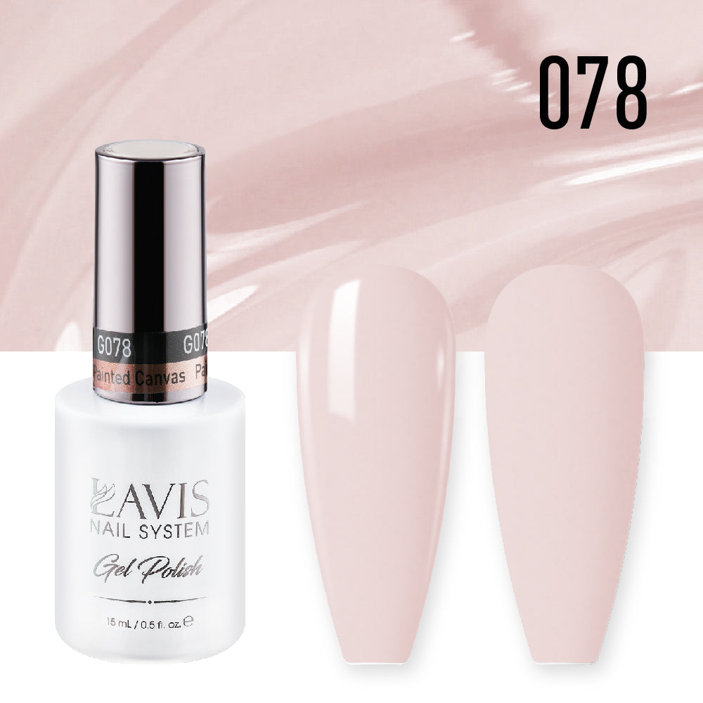 Lavis Gel Polish 078 - Beige White Colors - Painted Canvas