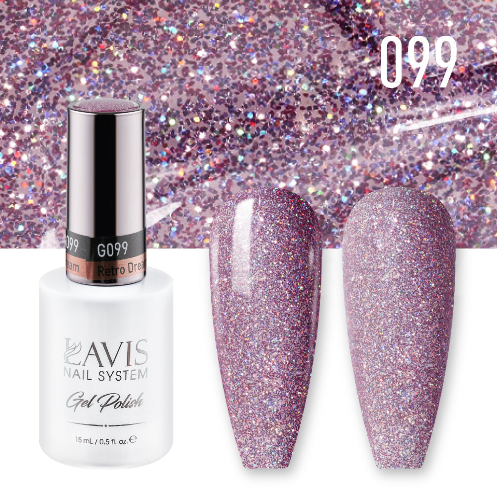 LAVIS 099 Retro Dream - Gel Polish & Matching Nail Lacquer Duo Set - 0.5oz