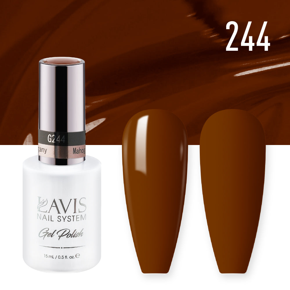 LAVIS 244 Mahogany - Gel Polish 0.5oz