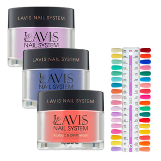 Lavis Acrylic & Dip Powder Part 5: 145-180 (36 Colors) 1oz