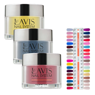 Lavis Acrylic & Dip Powder Part 2: 037-072 (36 Colors) 1.5oz