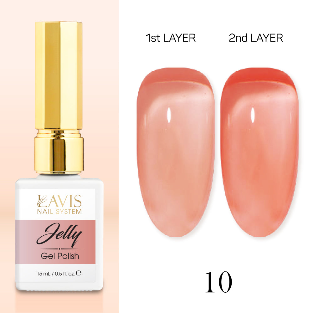 LAVIS Jelly Nude - 10 - Gel Polish 0.5oz - Honeymoon Collection