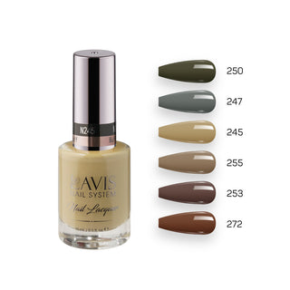 Lavis Healthy Nail Lacquer Fall Set N1 (6 colors): 250; 247; 245; 255; 253; 272
