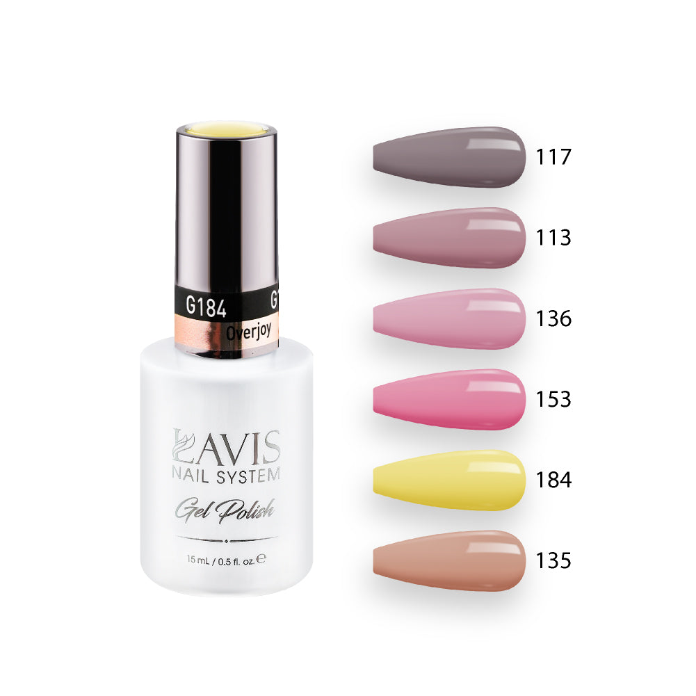  Lavis Gel Color Set G3 (6 colors): 117, 113, 136, 153, 184, 135