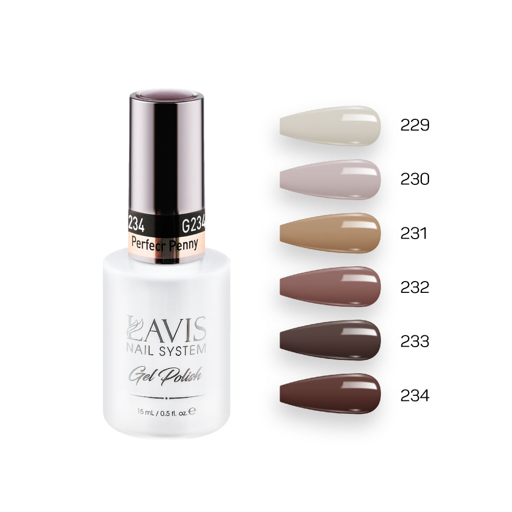  Lavis Gel Color Set G10 (6 colors): 229, 230, 231, 232, 233, 234