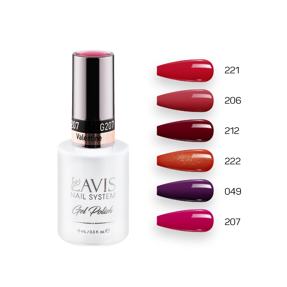  Lavis Gel Color Set G8 (6 colors): 221, 206, 212, 222, 049, 207