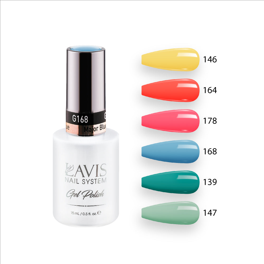  Lavis Gel Summer Color Set G1 (6 colors): 146, 164, 178, 168, 139, 147