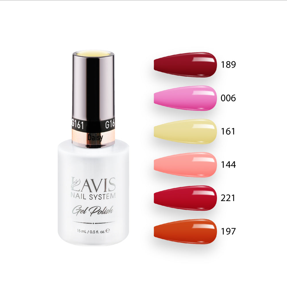  Lavis Gel Summer Color Set G3 (6 colors): 189, 006, 161, 144, 221, 197
