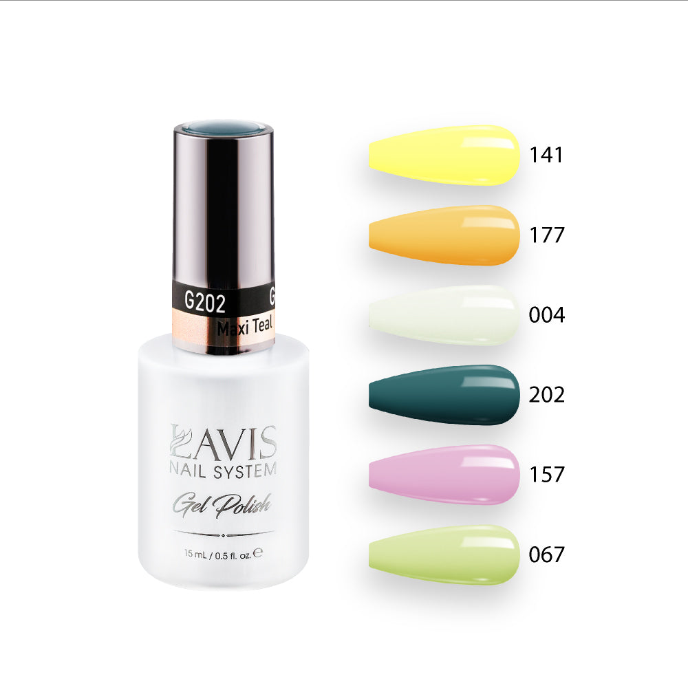  Lavis Gel Summer Color Set G8 (6 colors): 141, 177, 004, 202, 157, 067