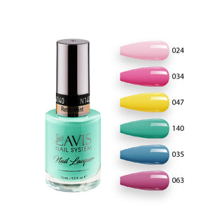  Lavis Healthy Nail Lacquer Summer Set N10 (6 colors): 024, 034, 047, 140, 035, 063