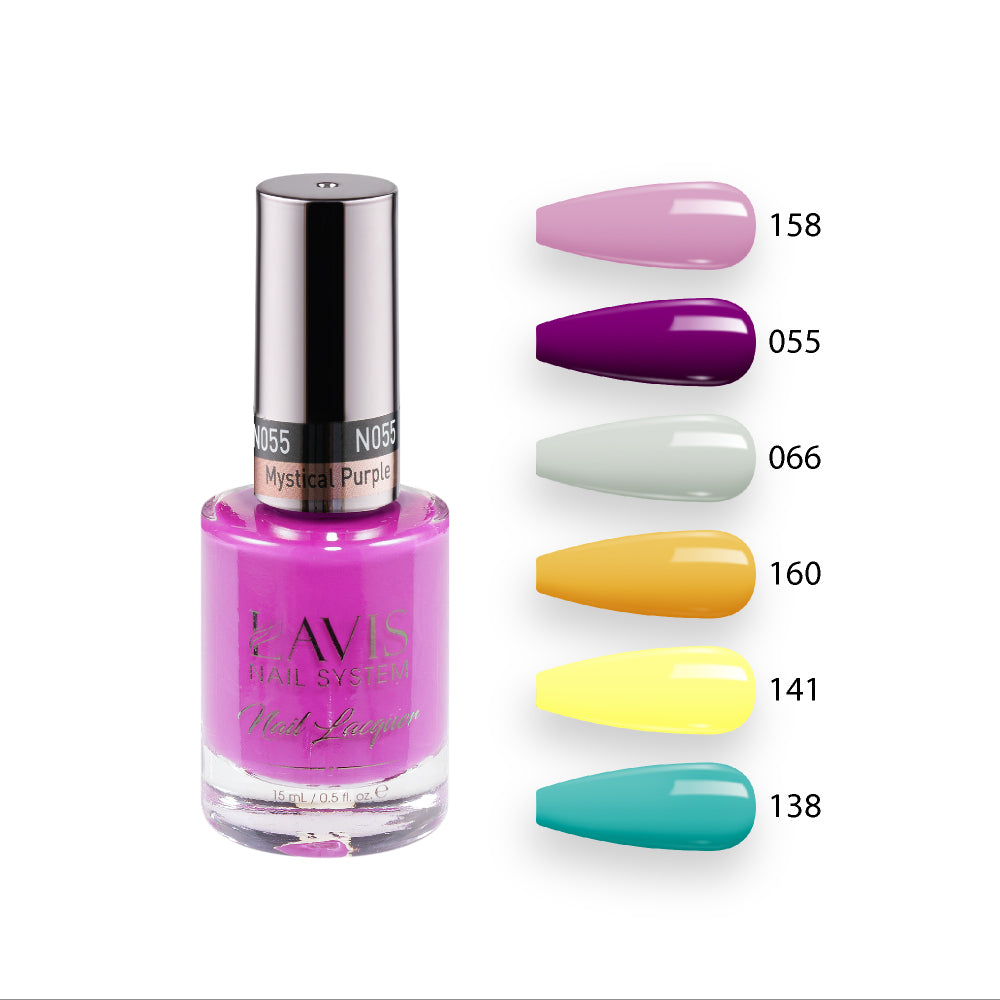  Lavis Healthy Nail Lacquer Summer Set N6 (6 colors): 158, 055, 066, 160, 141, 138