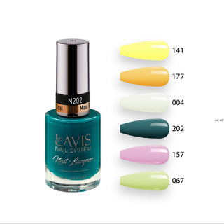  Lavis Healthy Nail Lacquer Summer Set N8 (6 colors): 141, 177, 004, 202, 157, 067