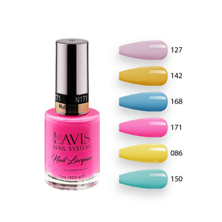  Lavis Healthy Nail Lacquer Summer Set N9 (6 colors): 127, 142, 168, 171, 086, 150